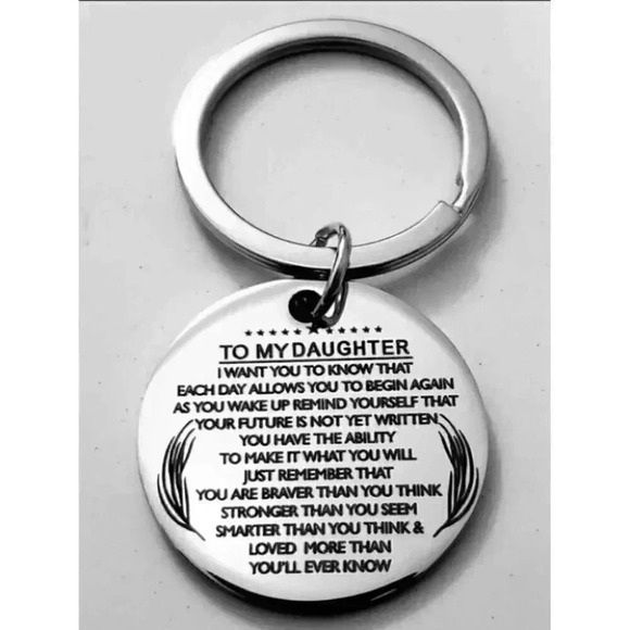 To My Daughter Love You More Than You Ever Know Keychain - Picture 1 of 1